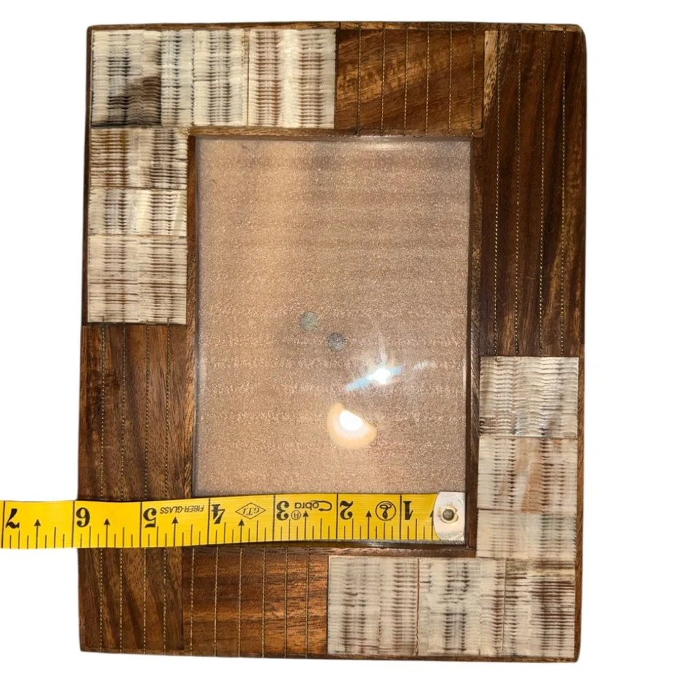 Rustic Brown and Cream Photo Frame